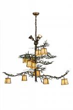 Meyda White 188463 - 52"W Pine Branch Valley View 12 LT Chandelier