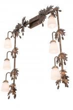 Meyda White 191400 - 36"W X 42"H Oak Leaf & Acorn 6 LT Vanity Light