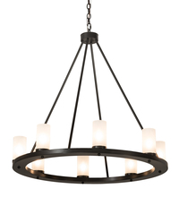 Meyda White 194762 - 36" Wide Loxley 8 LT Chandelier