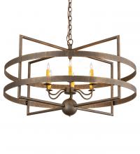 Meyda White 198833 - 36" Wide Aldari 6 Light Chandelier