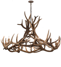 Meyda White 200468 - 56" Wide Antlers Elk 12 LT Chandelier