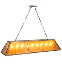 Meyda White 202836 - 60" Long Tri-Panel Oblong Pendant