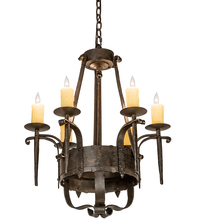 Meyda White 204205 - 24" Wide Costello 6 Light Chandelier