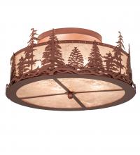 Meyda White 219183 - 22" Wide Tall Pines Flushmount