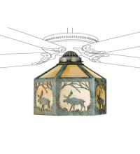 Meyda White 22243 - 13"W Lone Moose Fan Light Shade