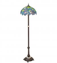 Meyda White 225024 - 62" High Tiffany Wisteria Floor Lamp