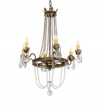 Meyda White 232504 - 28" Wide Dominique Chandelier