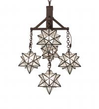 Meyda White 237620 - 26" Wide Moravian Star 5 Light Chandelier