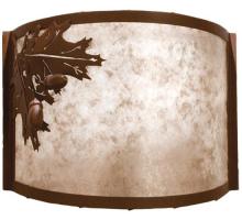 Meyda White 23836 - 12" Wide Oak Leaf & Acorn Wall Sconce