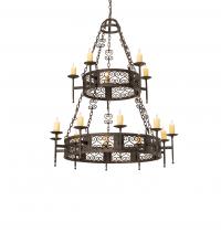 Meyda White 242818 - 48" Wide Toscano 15 Light Two Tier Chandelier