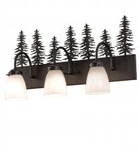 Meyda White 244169 - 24" Wide Tall Pines 3 Light Vanity Light