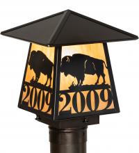 Meyda White 244369 - 8" Square Personalized Buffalo Post Mount