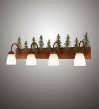 Meyda White 247393 - 34" Wide Tall Pines 4 Light Vanity Light