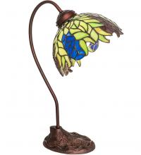 Meyda White 247919 - 18" High Tiffany Honey Locust Desk Lamp