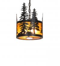 Meyda White 251324 - 10" Wide Tall Pines Pendant