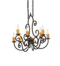 Meyda White 252470 - 36" Long Clifton 8 Light Chandelier