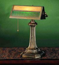 Meyda White 31300 - 13" High Gothic Mission Banker's Lamp