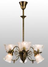 Meyda White 50758 - 26" Wide Revival Gas & Electric 6 Light Chandelier