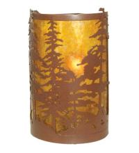 Meyda White 81808 - 6"W Tall Pines Corner Wall Sconce