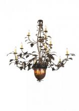 Meyda White 98524 - 60" Wide Greenbriar Oak 12 Arm Chandelier