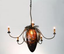 Meyda White 98970 - 36" Wide Pinecone 5 Light Chandelier